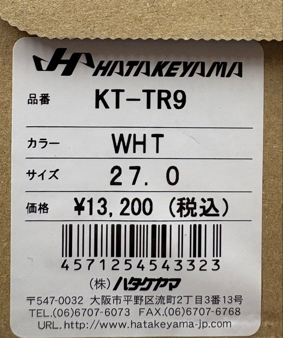 ハタケヤマ トレーニングシューズ 27.0 ベルト式 野球 アップシューズ