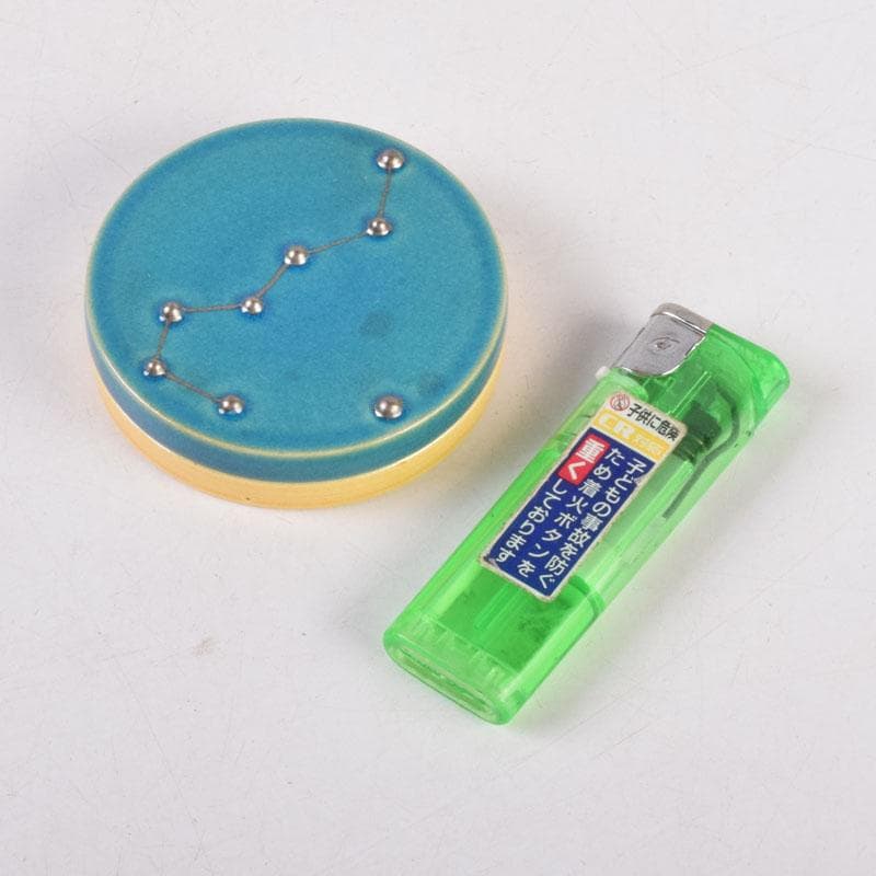 茶道具　日吉窯　加藤丈佳造　北斗七星鳥文　香合　共布共箱　V　8456