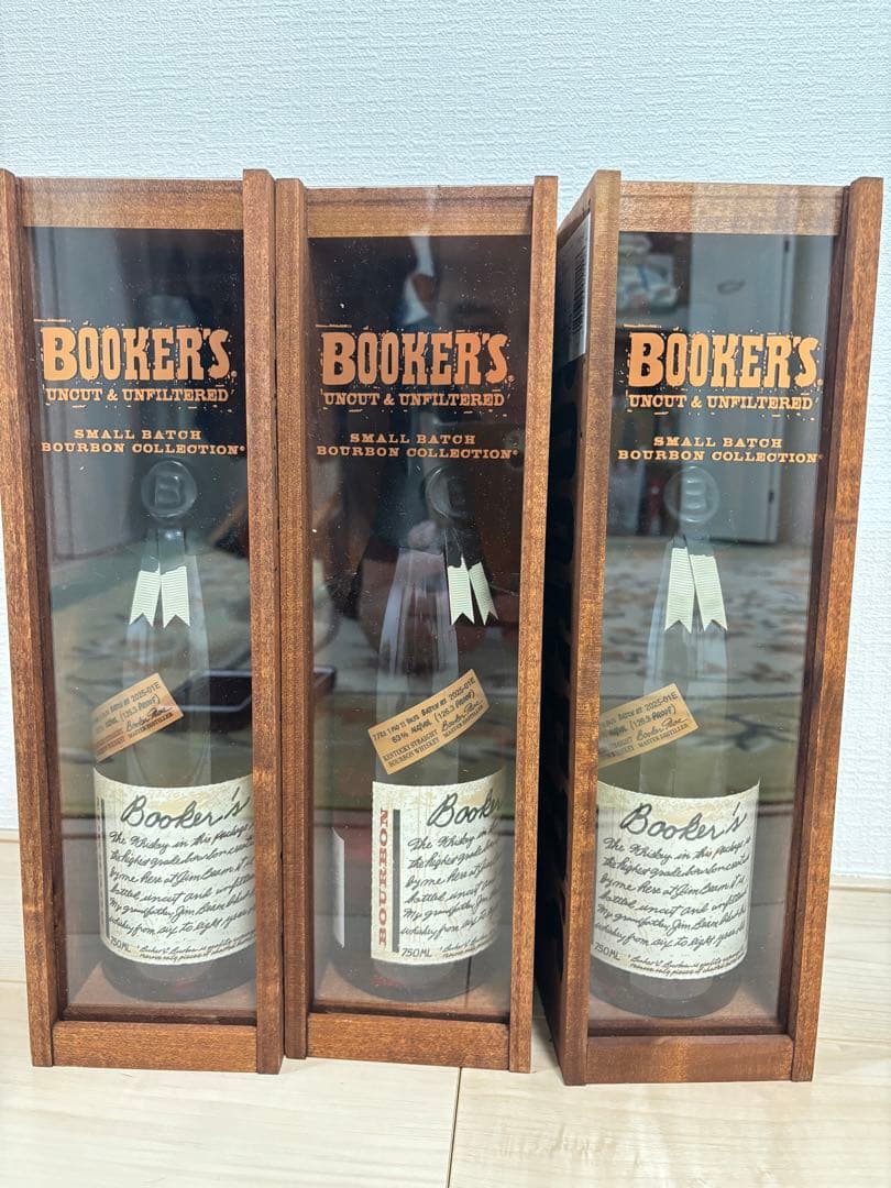 ブッカーズ 2025-01E 木箱付き ウイスキー750ml 3本