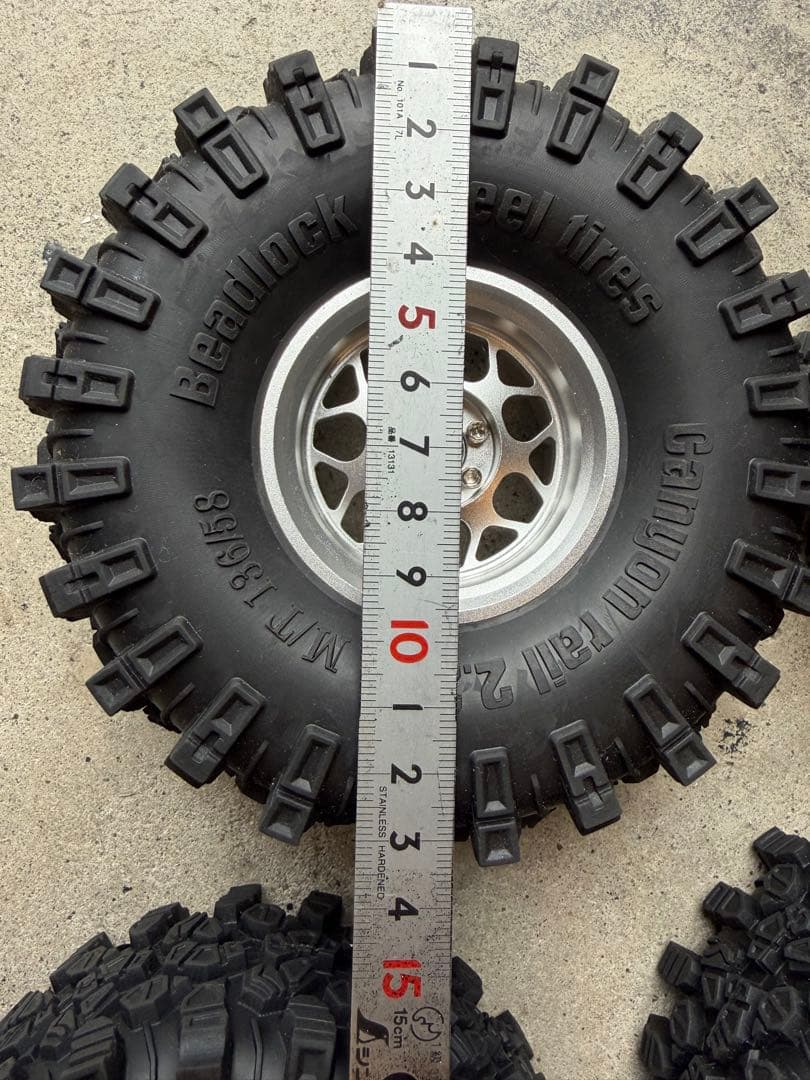 アルミホイール　タイヤ 2.2 ビードロック　trx4 トラクサス　クローラー