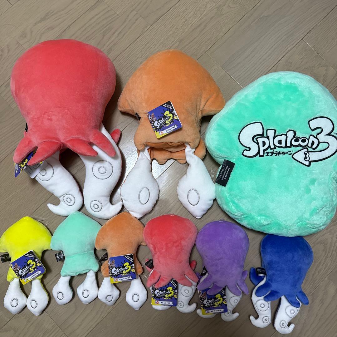 Splatoon 3 ぬいぐるみ9点セット スプラトゥーン イカ タコ