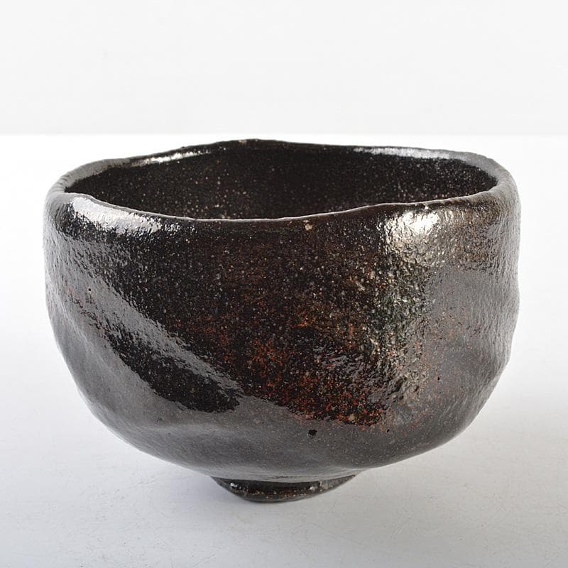 茶道具　楽吉左衛門　黒楽茶碗　在銘　V　R6277