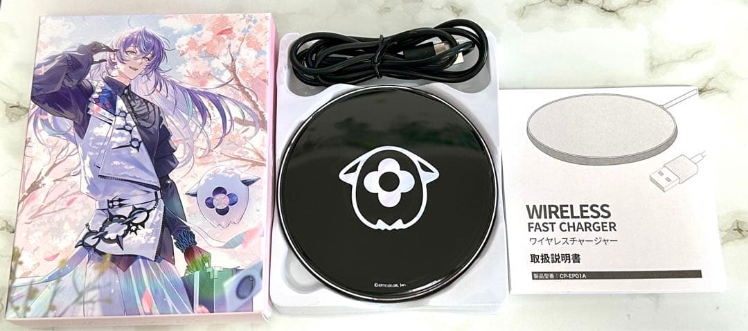 金*糖様 にじさんじ 星導ショウ コラボ イヤホン ワイヤレス充電 ケース 3点