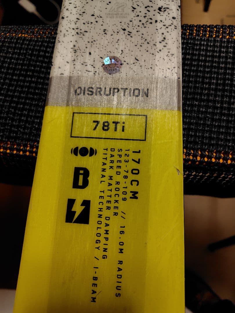 スキー板　K2　DISRUPTION 78Ti 純正ビンディング付　23モデル