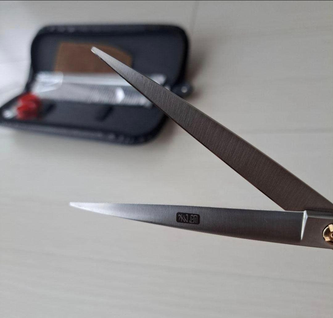 新品★フェニーチェ ストレートシザー★ギザ刄★トリミングばさみ★7.5インチ