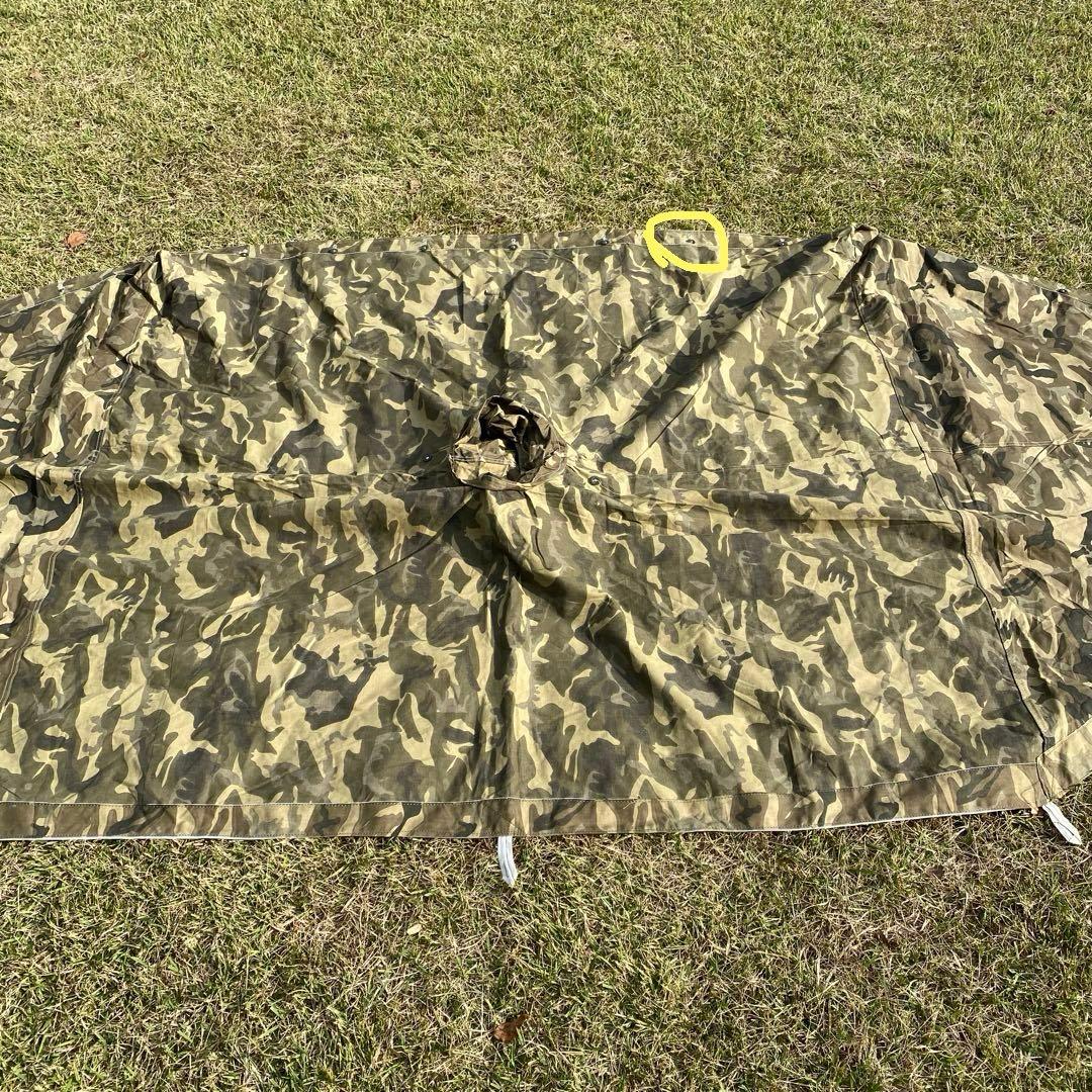 【レア・未使用品】トルコ軍幕　ハーフシェルター　ポンチョ　１枚　リバーシブル