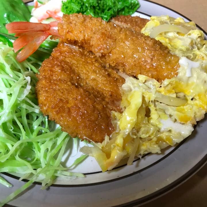 食品サンプル エビフライ トンカツ 卵とじ キャベツ千切り 胡瓜　部分パーツ売り