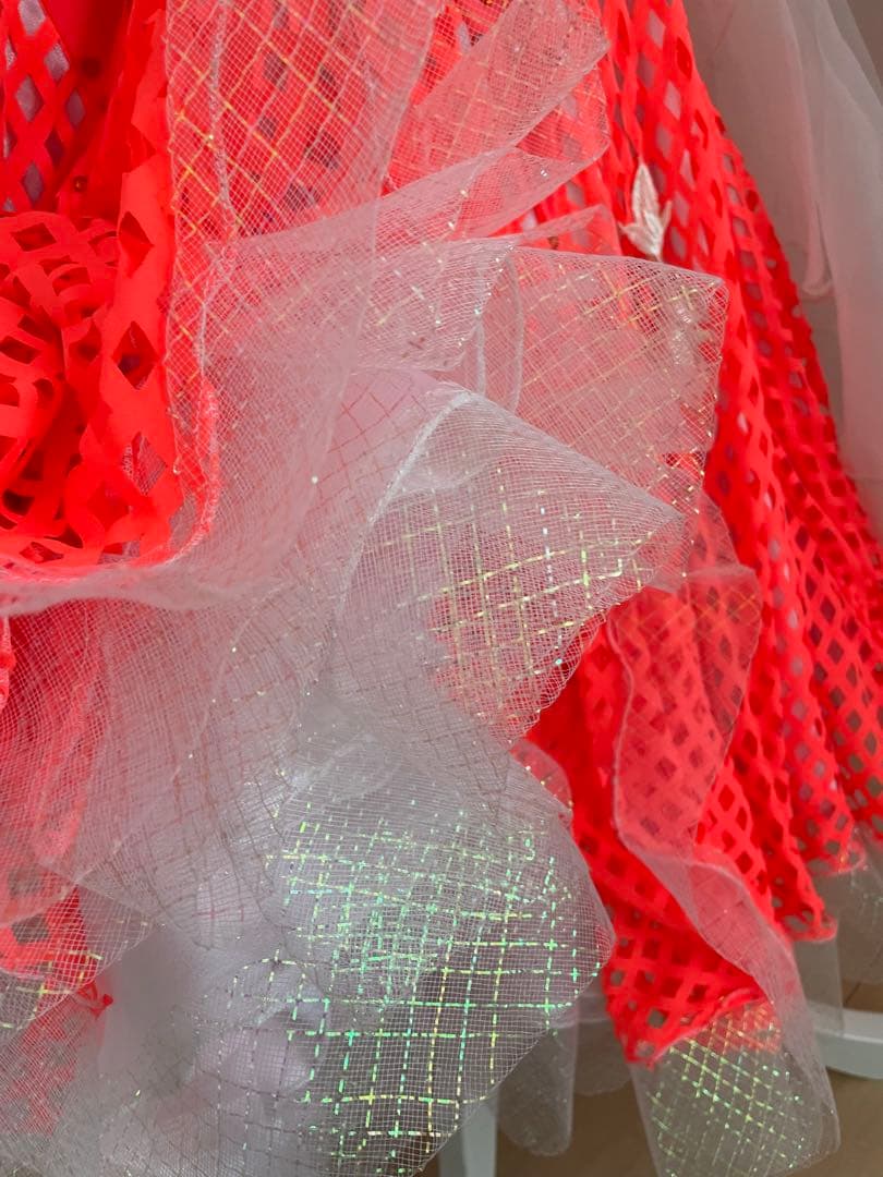 社交ダンスドレス ⭐️コーラルピンク　Mサイズ