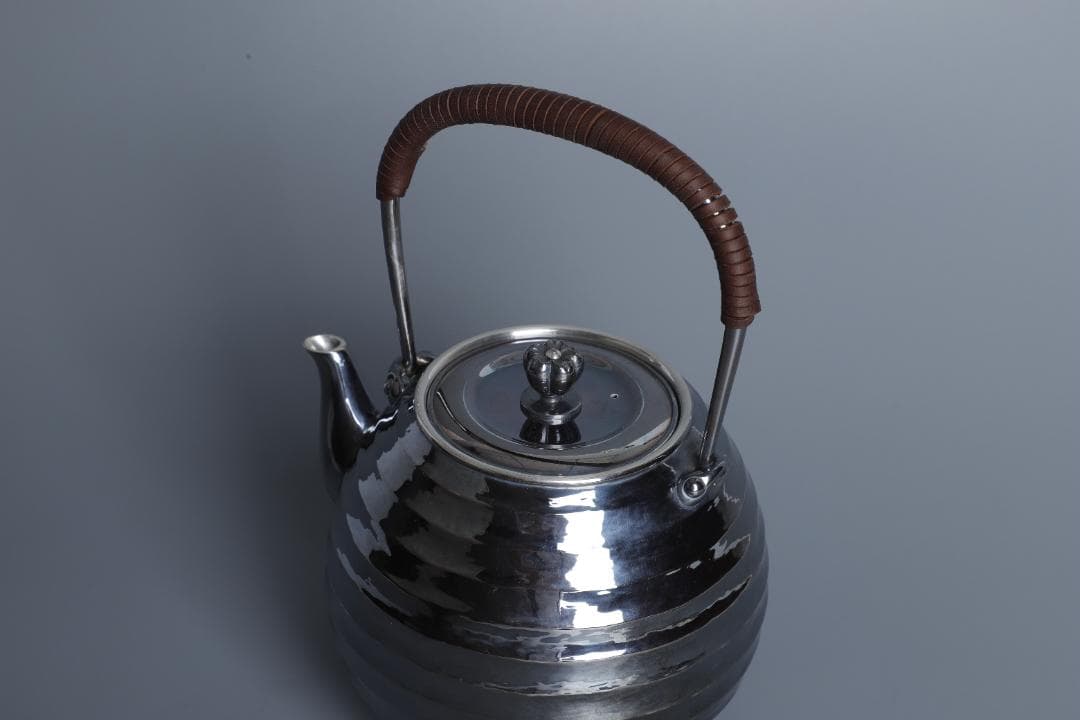 純銀製 芋頭瓶 湯沸 銀瓶 煎茶道具