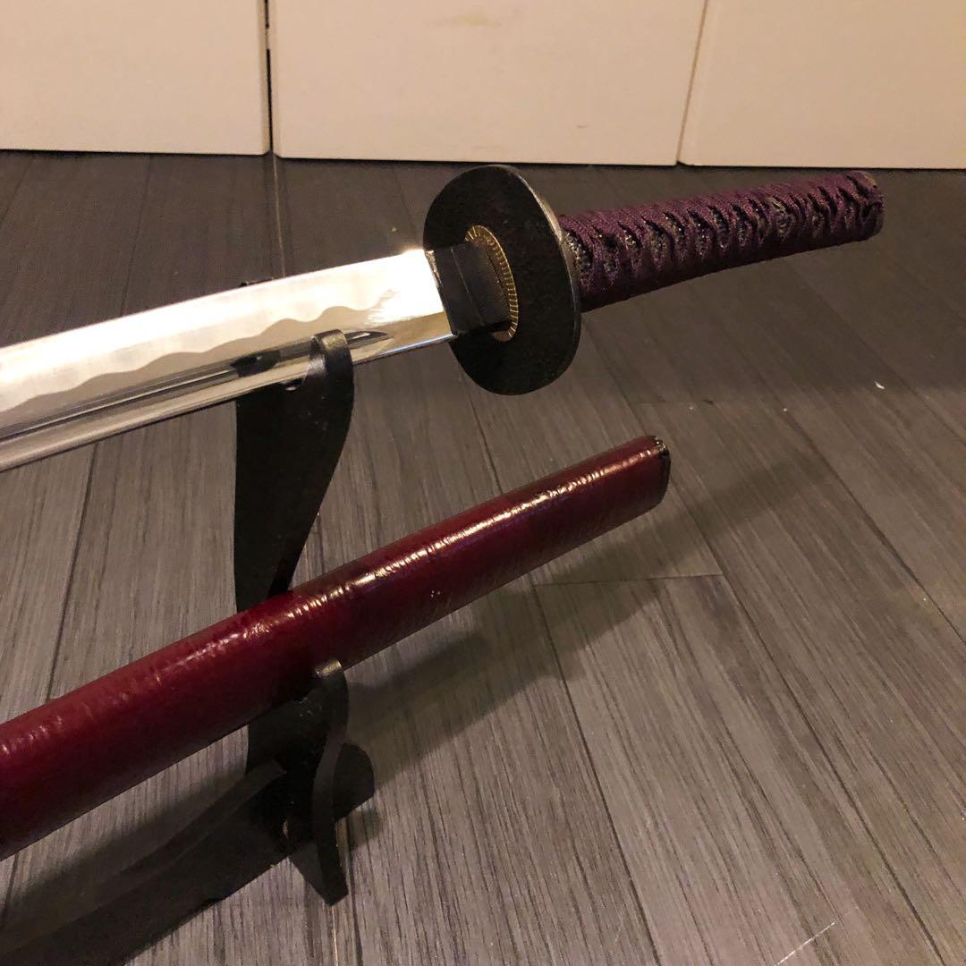 高級居合刀　高級模造刀　樋入り　茶拵え　亜合金刀身　名刀