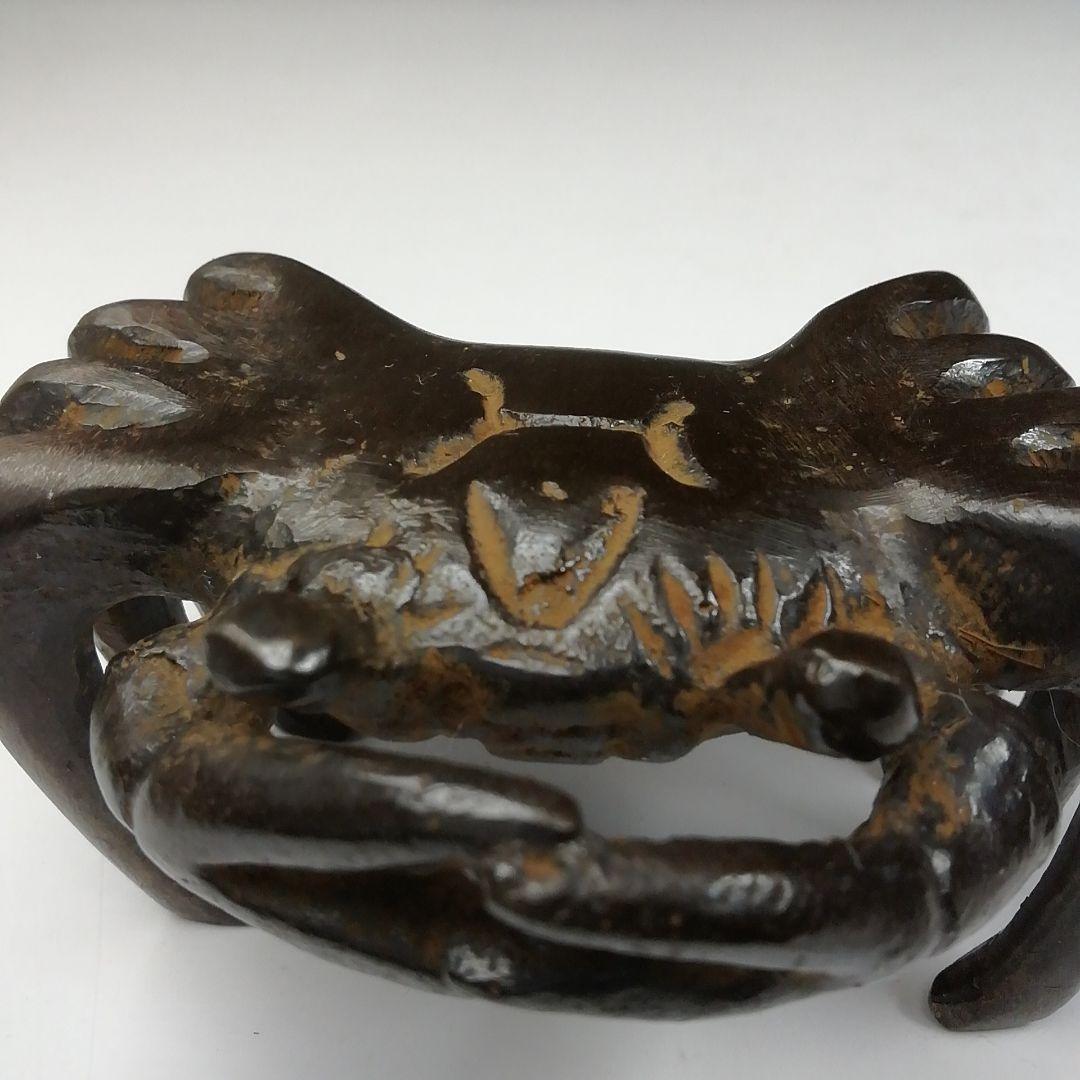 Ｔ７２４　蓋置　『蝋型鋳銅　蓋置』『蟹』『牧田秀雲 作』　共箱　茶道具
