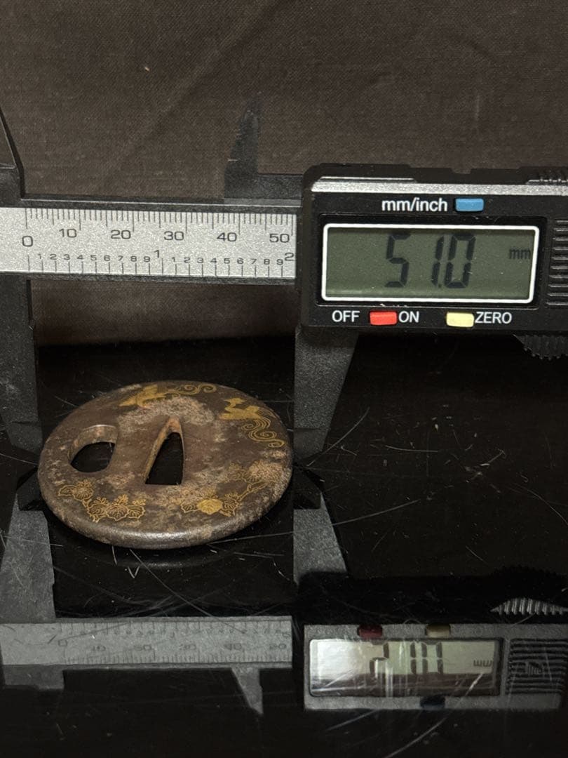 時代 古作 金銀象嵌 金象嵌 鍔 2点 武具 闘争具