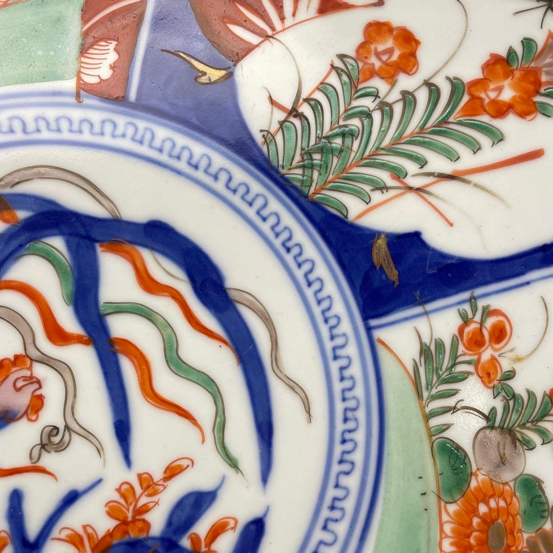 伊万里・有田焼　明治時代　色絵大皿　金彩　飾り皿　37cm