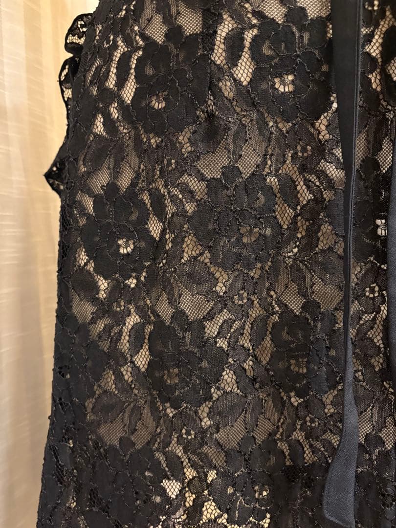 2WAY 巻きスカート　ロング　黒レース　黒ポンポン　フラメンコ　衣装