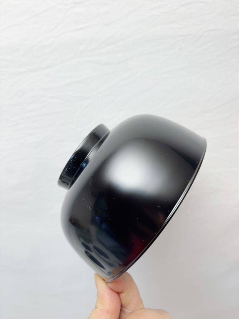 懐石道具 木製黒真塗 四つ椀 5客揃え 吸い物椀 汁椀 小丸椀 箱無