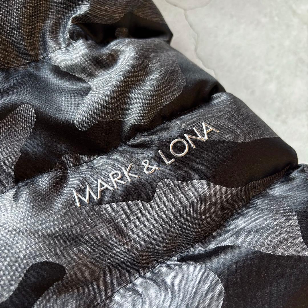 【美品】MARK&LONA ダウンジャケット スカル 迷彩総柄 ゴルフウェア L