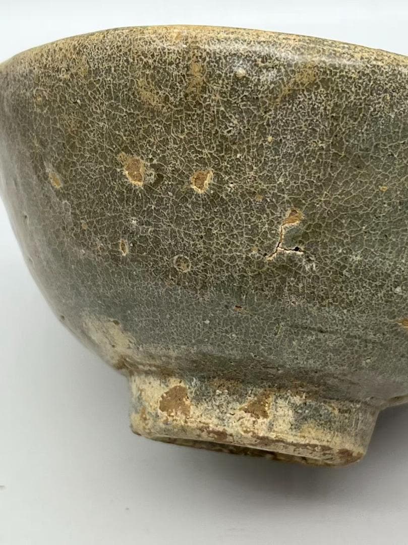 南北朝時代 青釉 越窯茶碗 刑窯茶盞 希少珍貴 茶道具　茶杯 盃 (A-90)