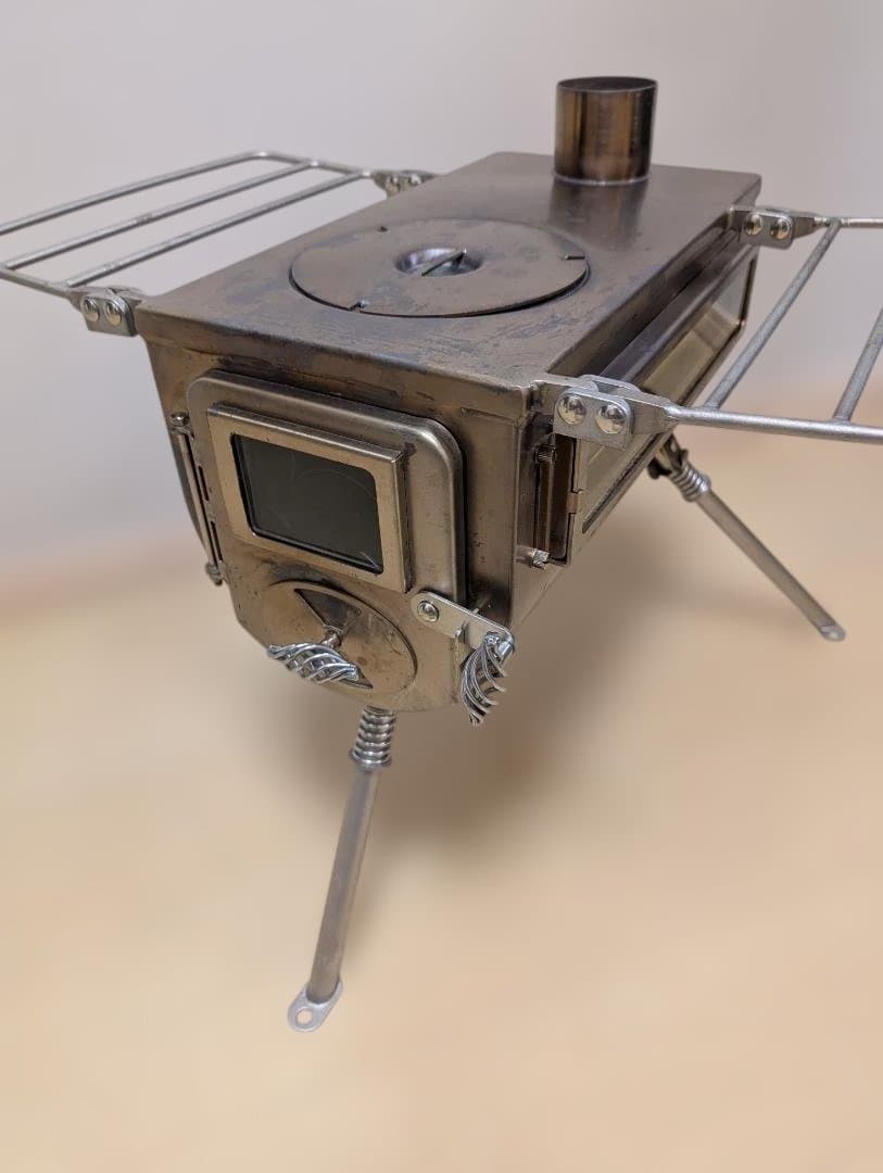 テンマクデザイン ウッドストーブサイドヴュー 旧Ｍサイズ（煙突Φ63mm）セット