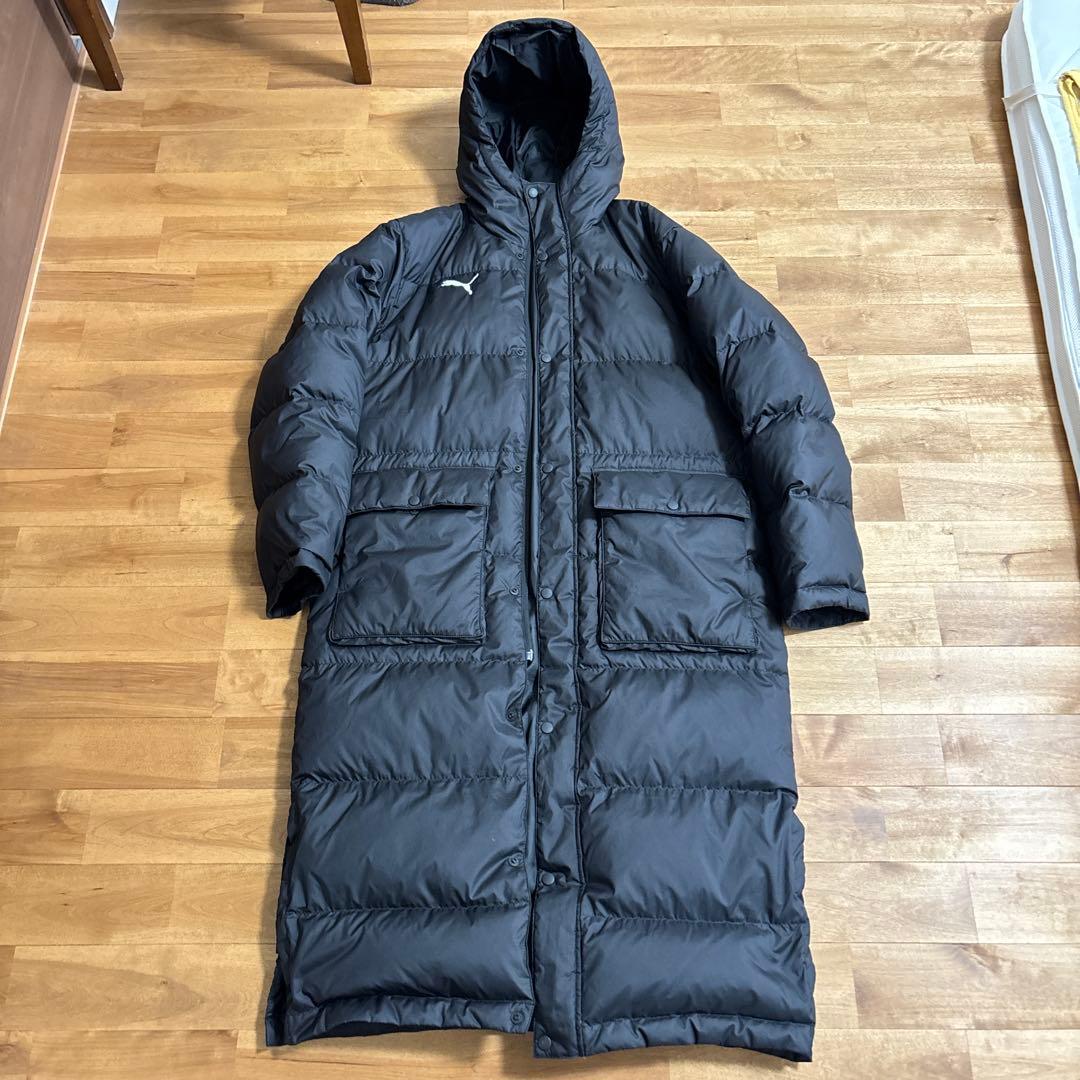 PUMA ブラック ベンチコート　ロング