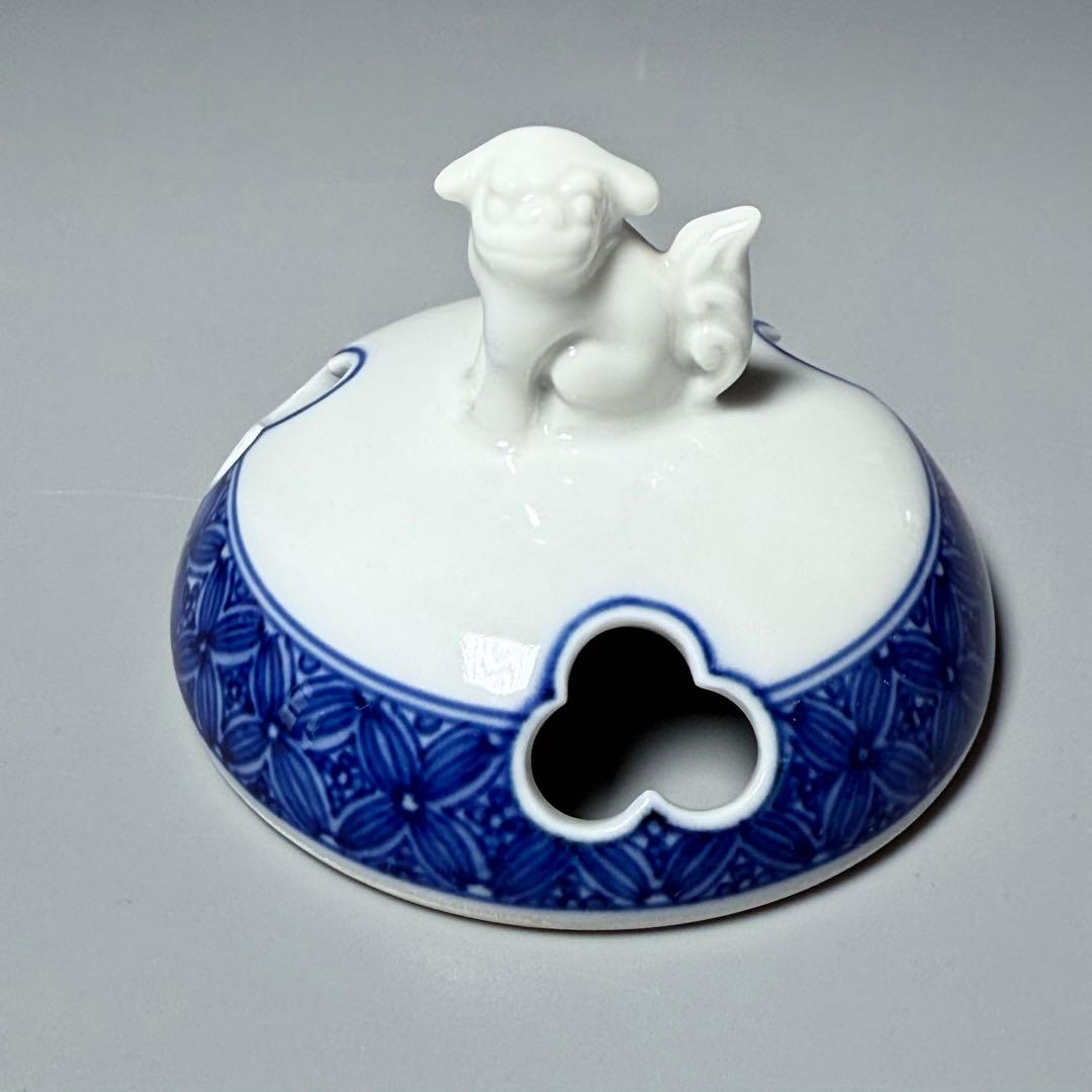 人間国宝　十三代　酒井田柿右衛門　染錦龍地文　七宝文　香炉　共箱　高級ライン