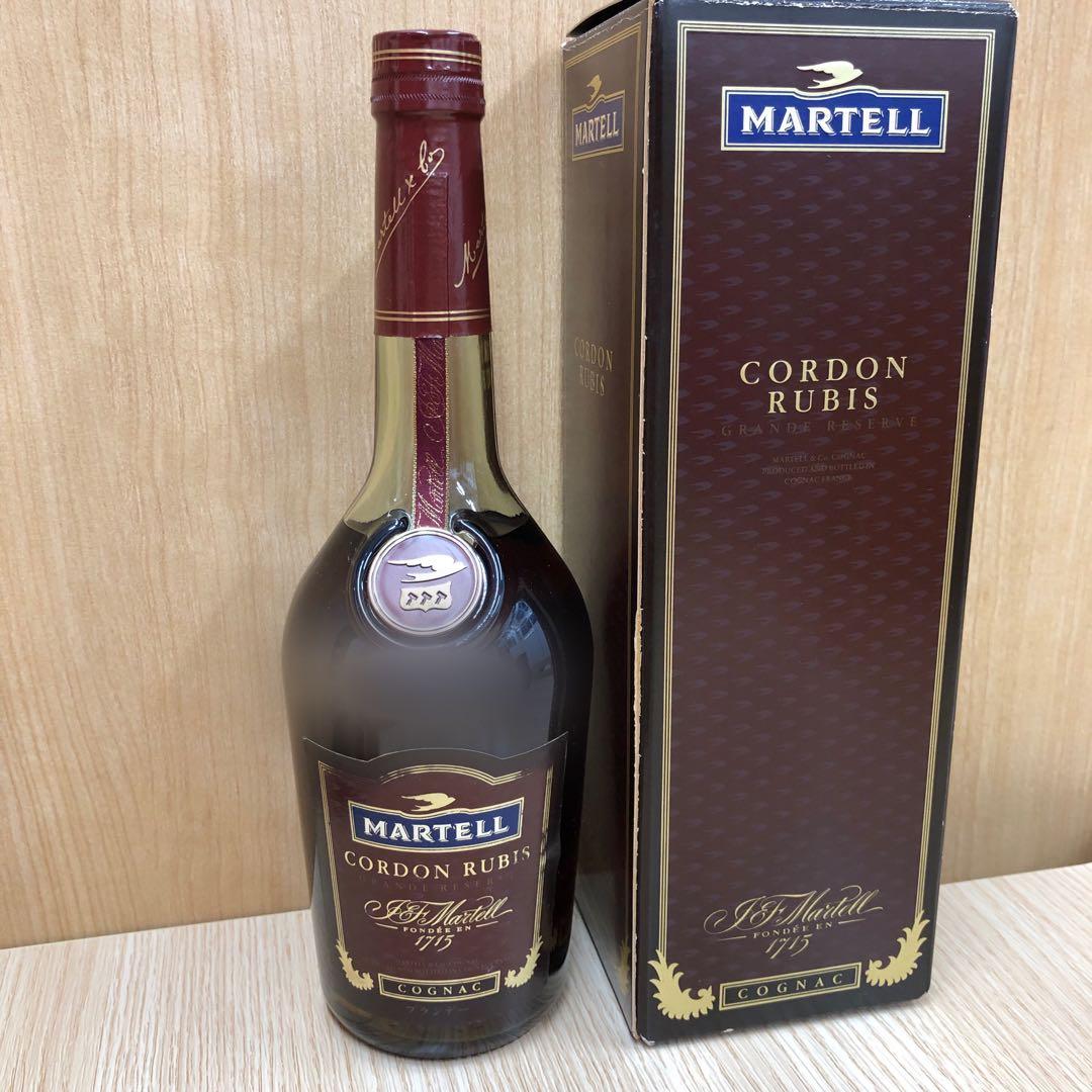□マーテル コルドン ルビー他 ブランデー・ウイスキー7本セット