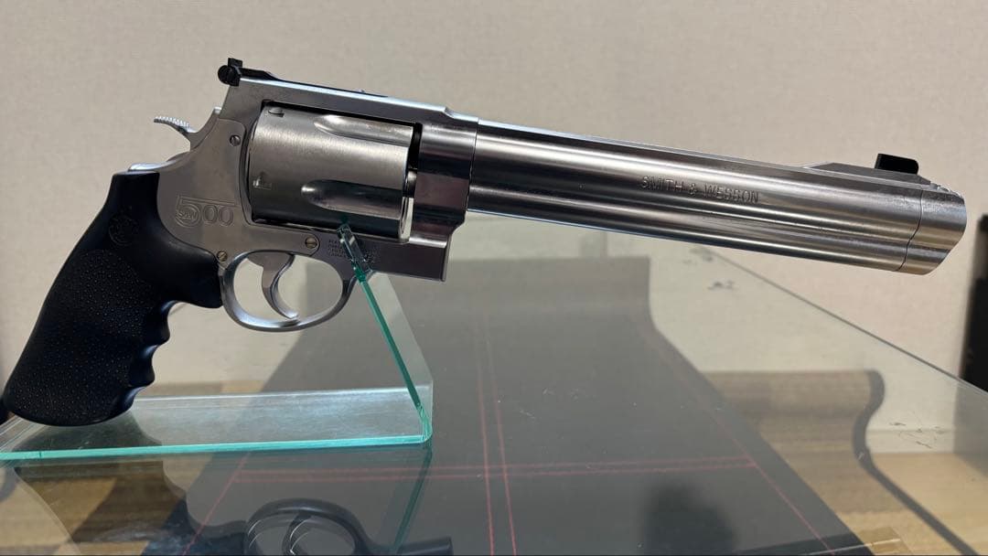 【美品】タナカ S&W M500 ステンレス 8インチ ガスリボルバー 6mm