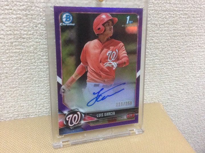 Luis garcia 2018年ルーキー直書き直筆サインカード　250枚限定