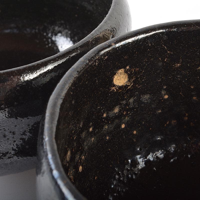 茶道具　楽吉左衛門　黒楽茶碗　2点まとめて　M　R6340