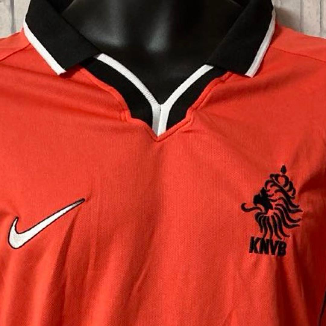 NIKE オランダ代表 ユニフォーム 98年フランスW杯　オレンジ　黒　襟付き