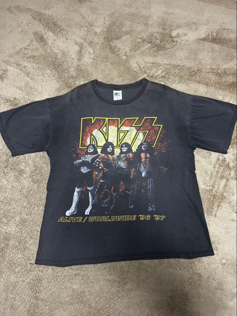 【中古】KISS ALIVE WORLDWIDE '96 '97 Tシャツ XL