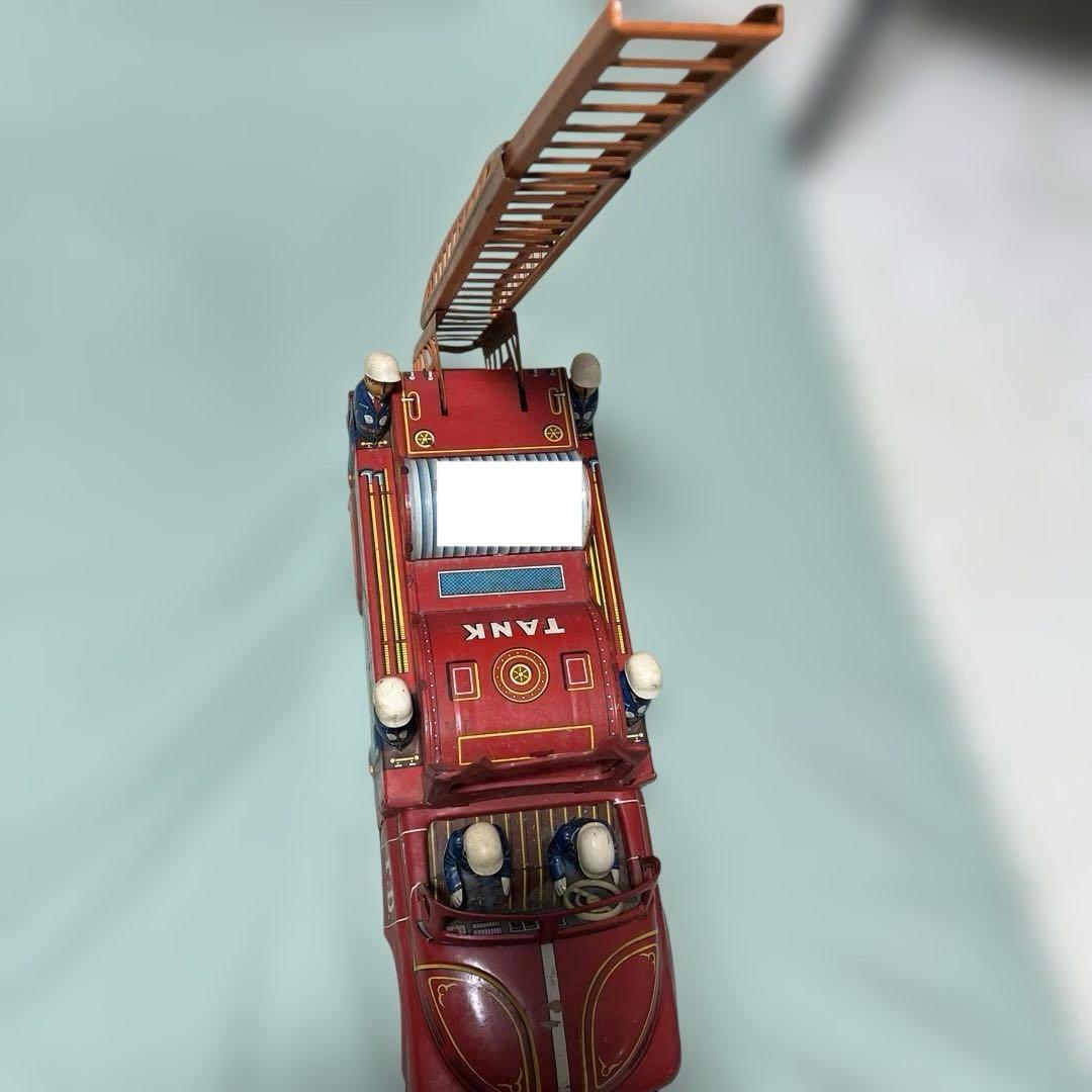 ぺ*ん様 ジャンク 箱無 ヨネザワ玩具 消防車 ブリキ