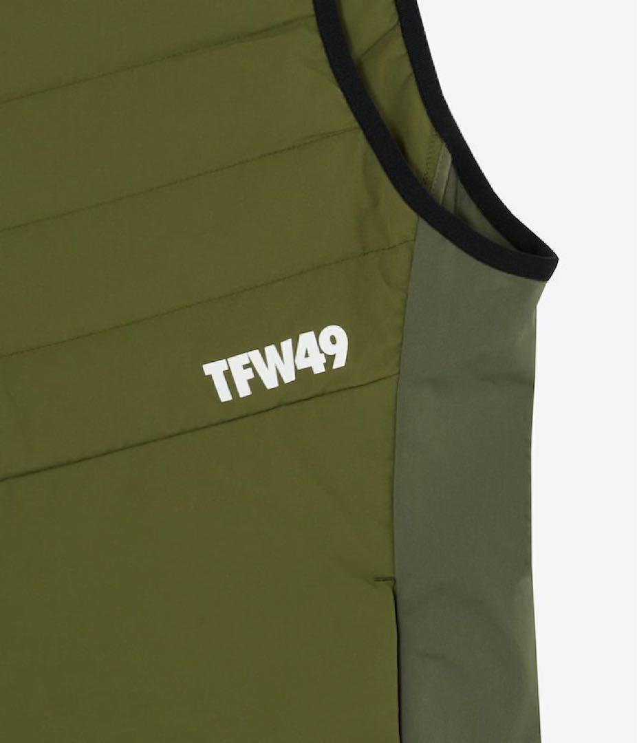 【新品未使用】TFW49 カーキ ダウンベスト メンズウェア Mサイズ ゴルフ