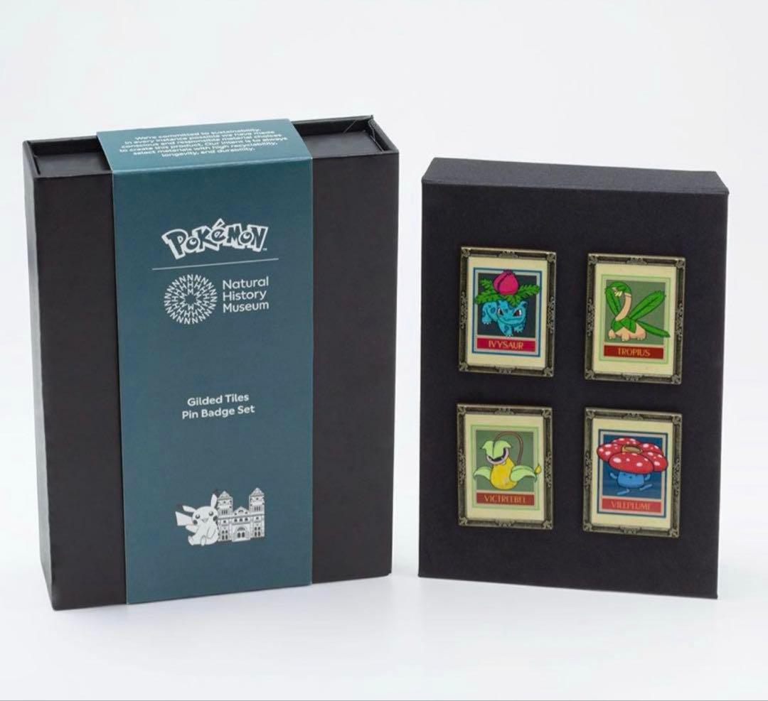 ポケモン30周年 ロンドン自然史博物館コラボ　ピンバッジ 4個セット