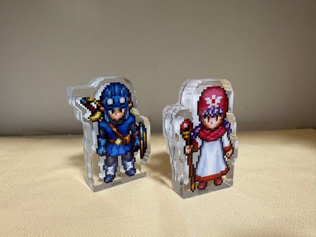 ドラゴンクエストⅠ.Ⅱ アクリルブロック 勇者 ローラ姫 ロトの子孫 勇者セット