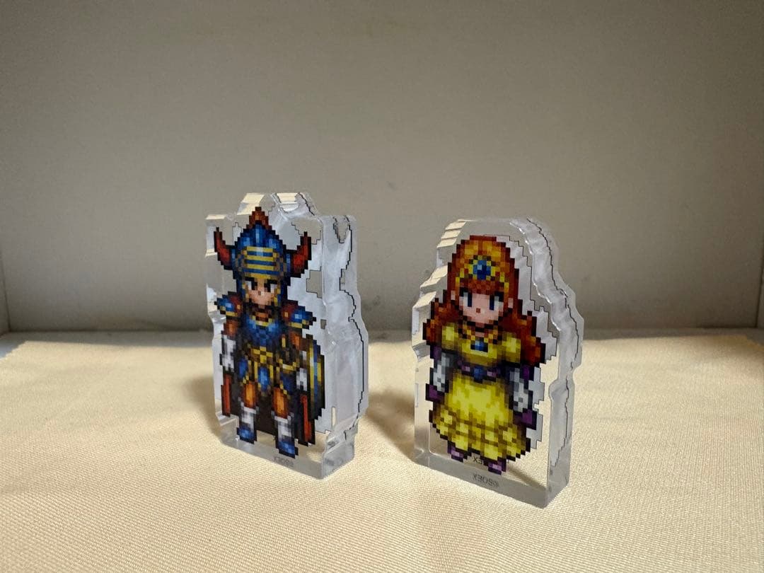 ドラゴンクエストⅠ.Ⅱ アクリルブロック 勇者 ローラ姫 ロトの子孫 勇者セット