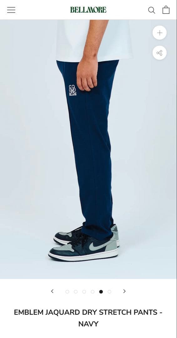 BELLMOREベルモアドライストレッチパンツ　NAVY