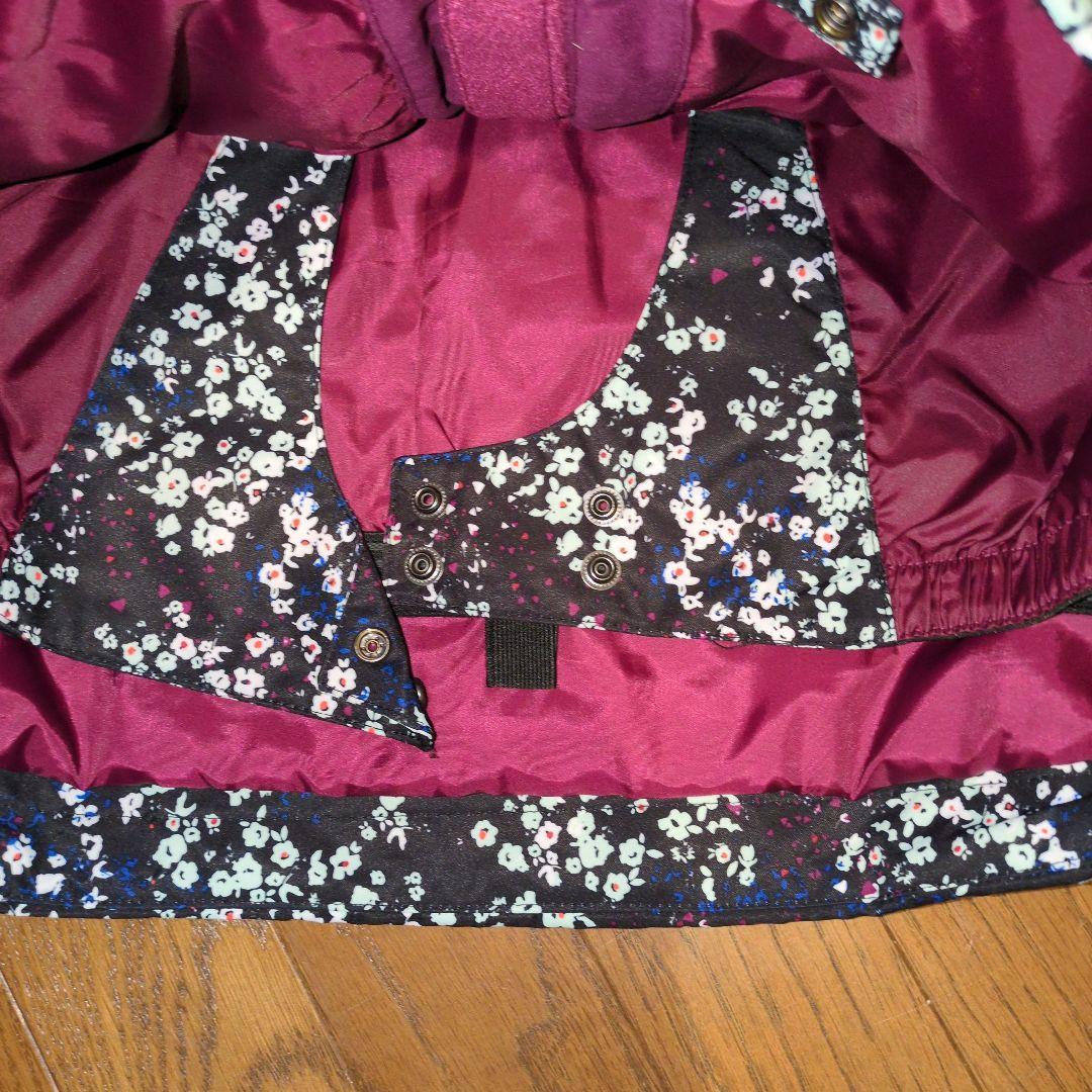 ROXY　スノボウェア　上下セット　Ｍ　小花柄　ブラック　ミントグリーン