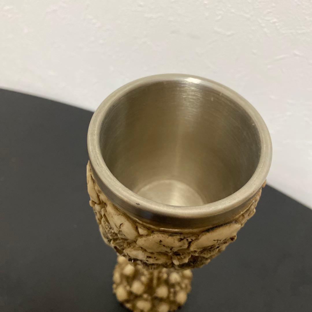 スカル ドクロ 髑髏 フィギュア ４種セット 置物 お香立て ステンレスグラス8