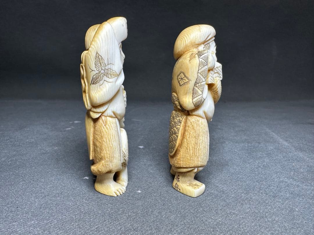 極上　えびす様　天然素材　置物　飾り物　古美術品　 細密細工　仏像 仏教