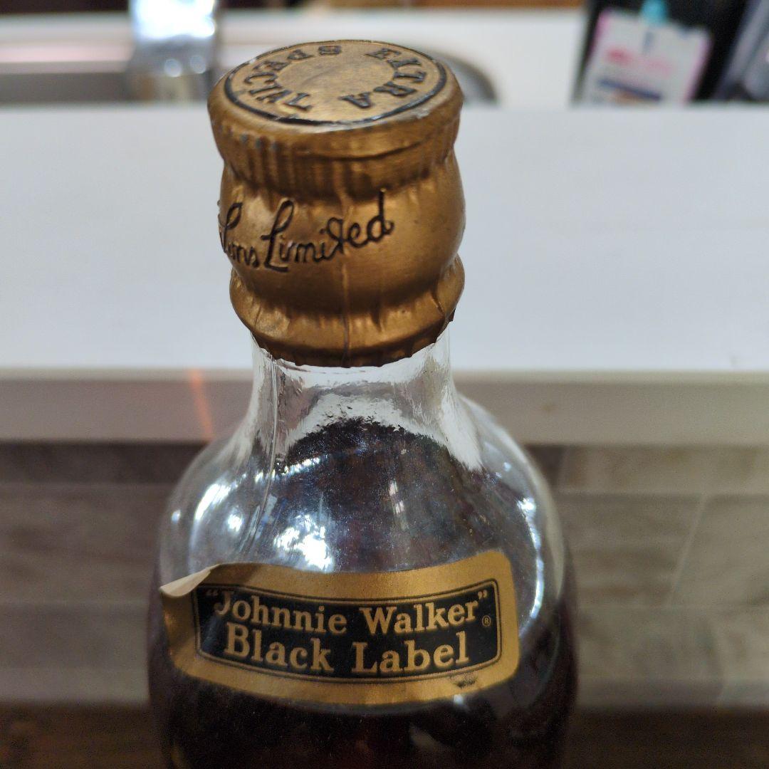希少 未開封 ジョニーウォーカー　ブラックラベル　金キャップ　白紋章