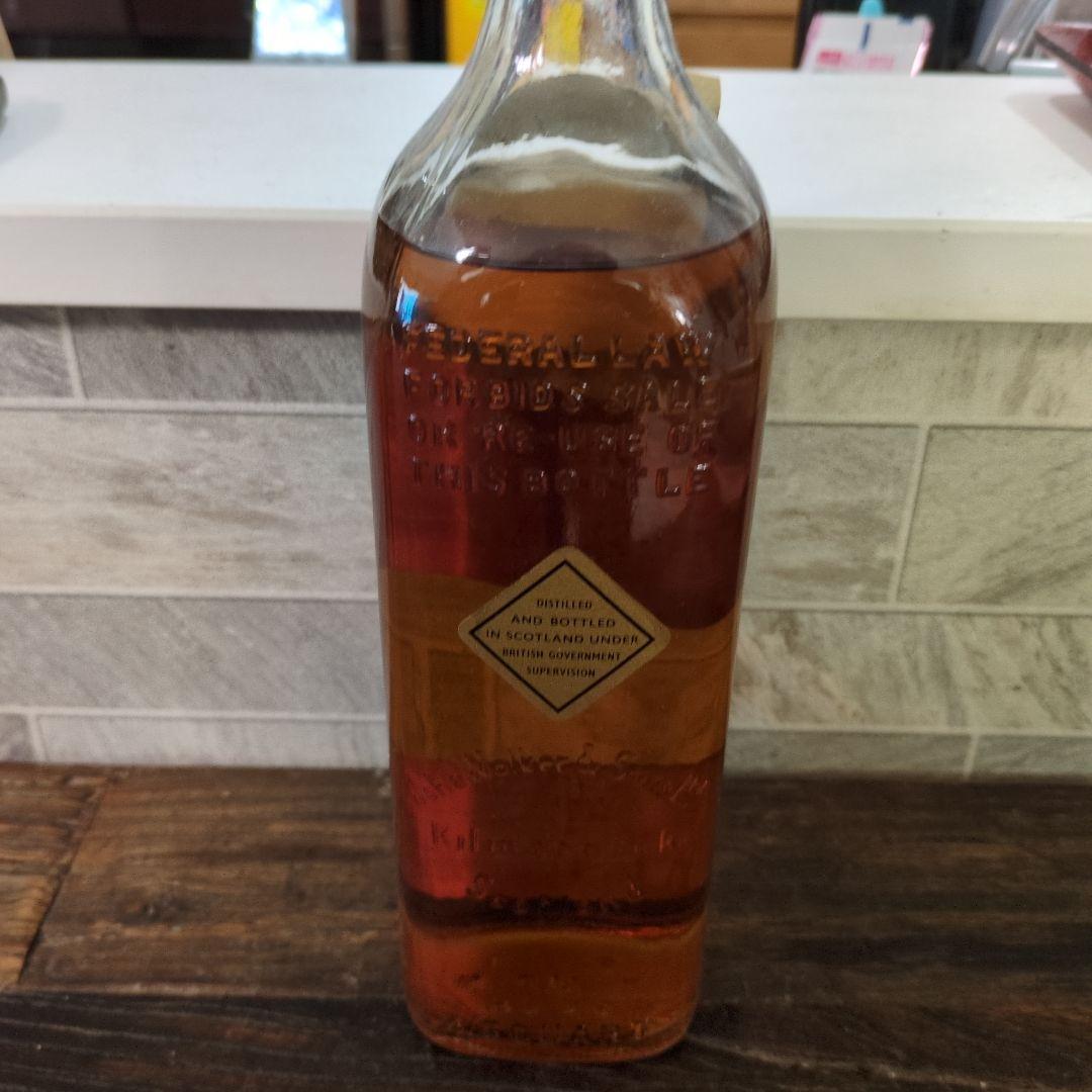 希少 未開封 ジョニーウォーカー　ブラックラベル　金キャップ　白紋章