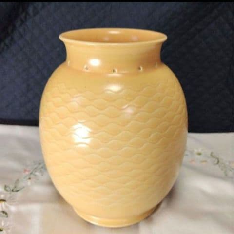 スージークーパー、アールデコ、マスタードカラーの花瓶、超レアー、超美品！