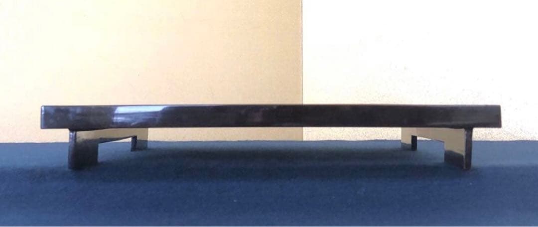 《レ》黒塗 流水紅葉蒔絵 脚付膳 四方膳10客 木製漆器 木箱260116き4