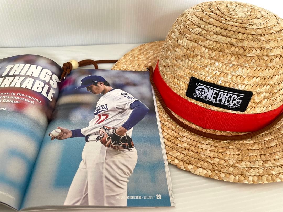 LA Dodgers ストローハット セット　ワンピースコラボ