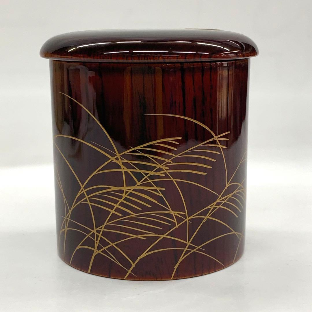 【金輪寺　棗　欅目摺り漆　鈴虫蒔絵】多田忠雲　共箱