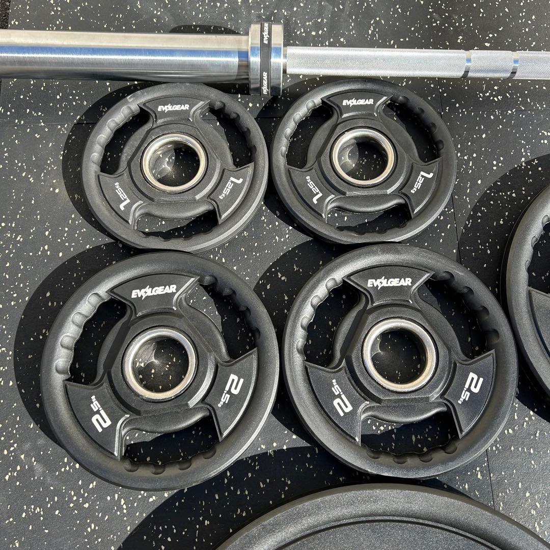 EVOLGEAR エヴォルギア オリンピックバー&プレート127.5kg セット