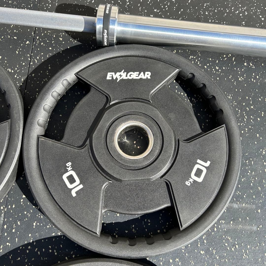 EVOLGEAR エヴォルギア オリンピックバー&プレート127.5kg セット