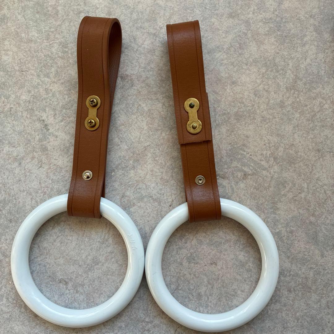 バス車両部品 吊り革 丸型 クリーム ブラウン グレー 希少 非売品