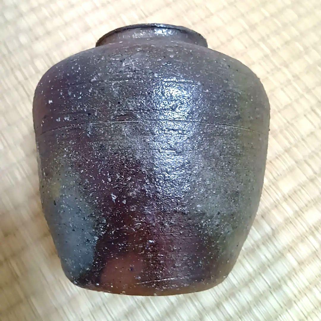 骨董品　茶道具　備前焼茶入　備前焼　肩衝茶入　美品　茶入　工芸品