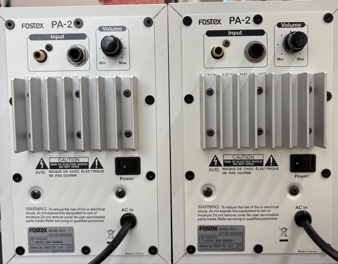 美品❗️FOSTEX PA-2 アクティブモニタースピーカー　ピンク